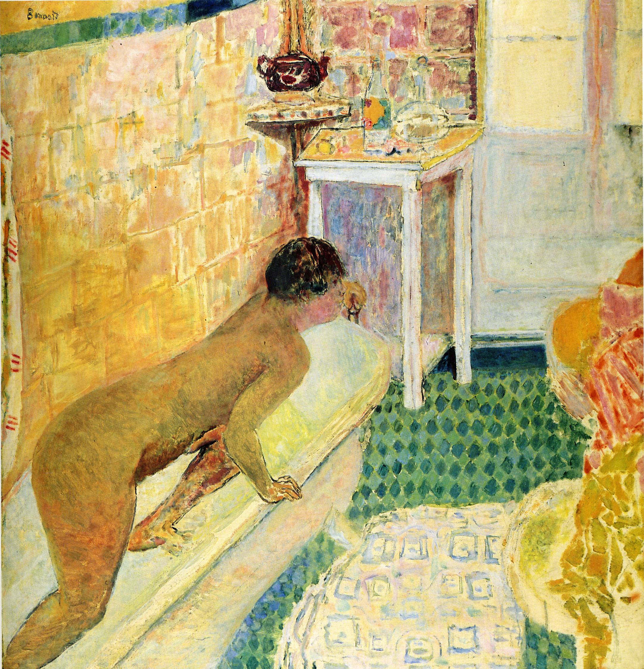 The exit of the bath 