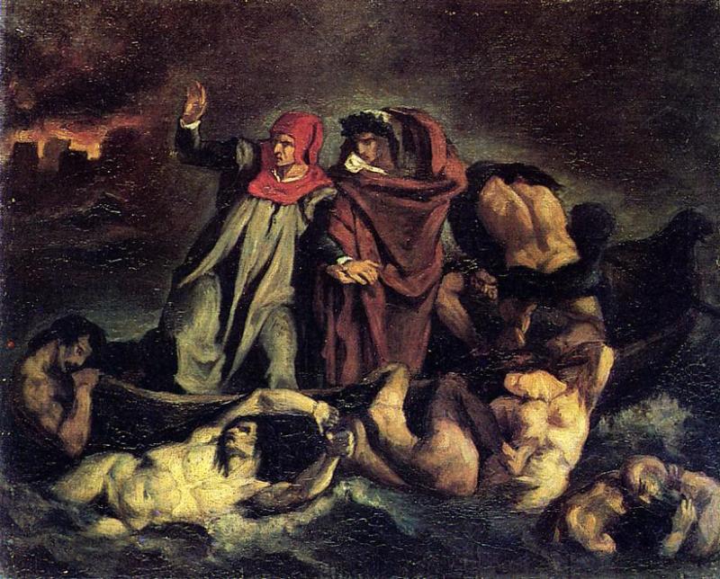 The barque of Dante (Copy after Delacroix) 