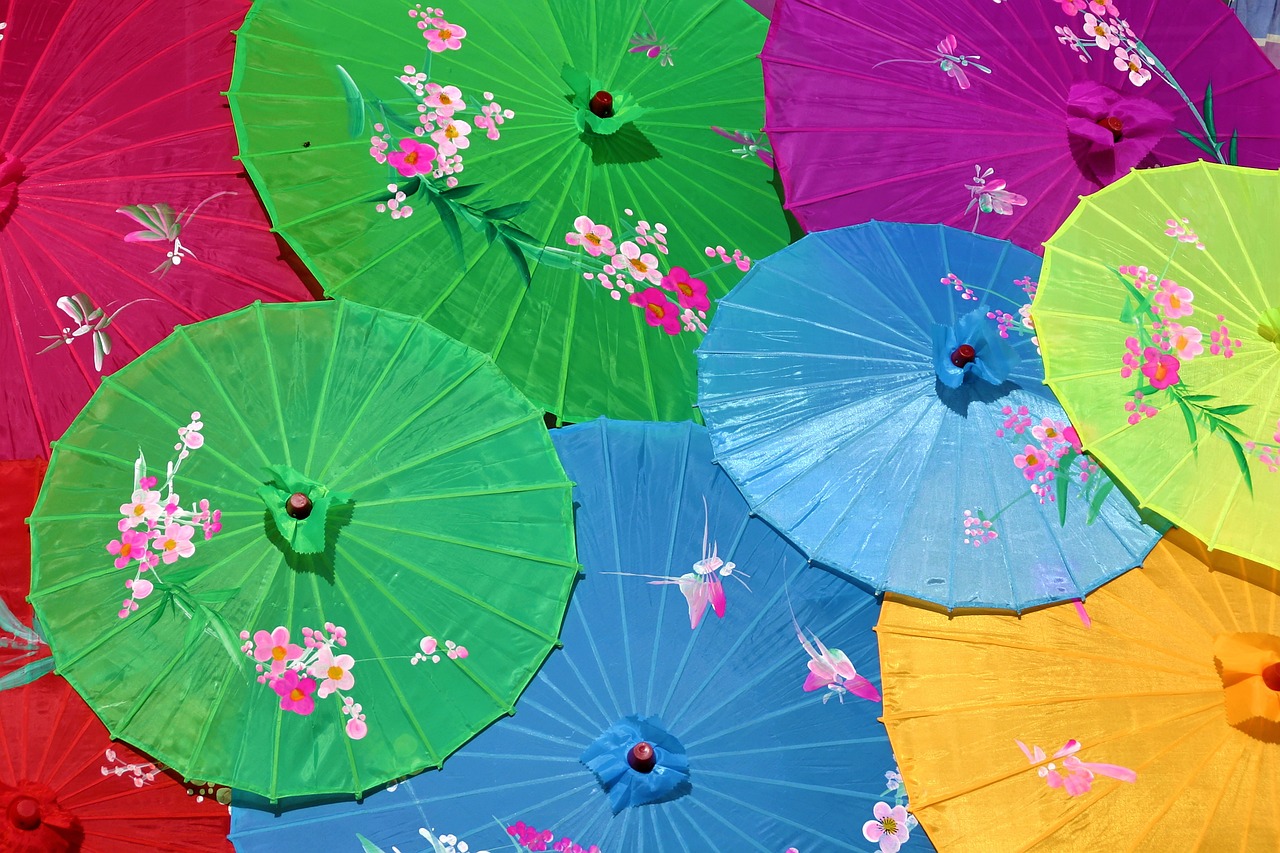 中国传统雨伞 
